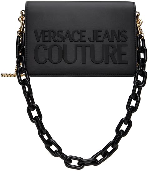 versace jeans logo crossbody bag black|shoulder bag versace jeans couture.